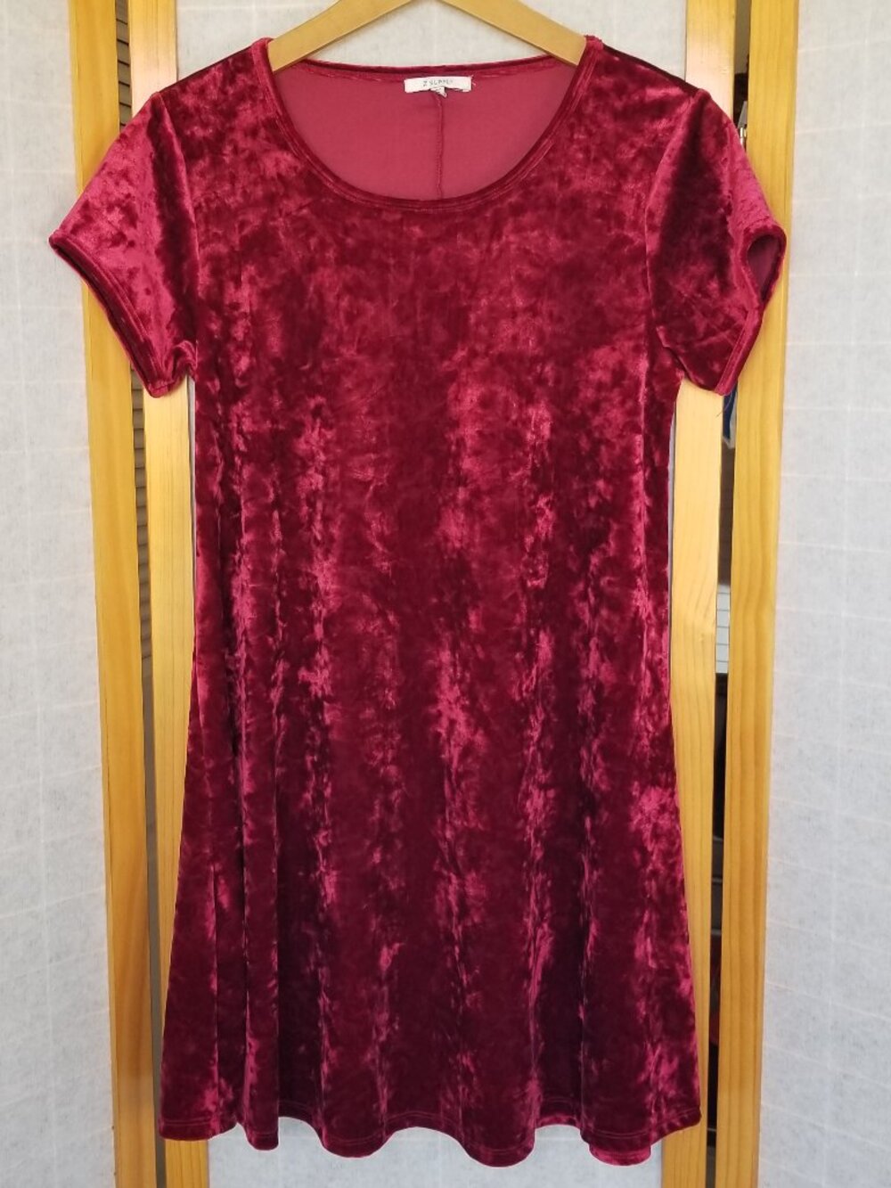 Z Supply Red Velvet Mini Dress Size Small